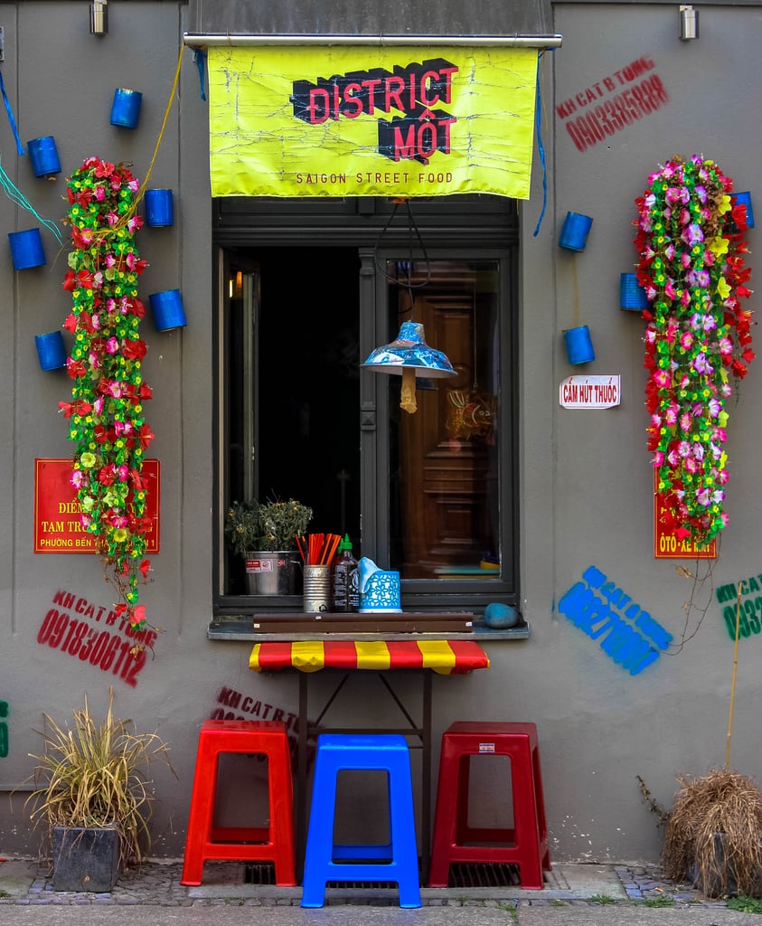 Not too far from Shiso Burger, you'll find District Mot, another must try when it comes to food. Serving authentic Saigon street food, this restaurant offers fun, quirky interior vibes and is designed to look like a street market.