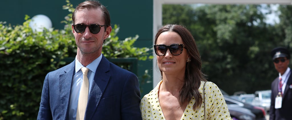 Pippa Middleton Yellow Floral Dress at Wimbledon 2019