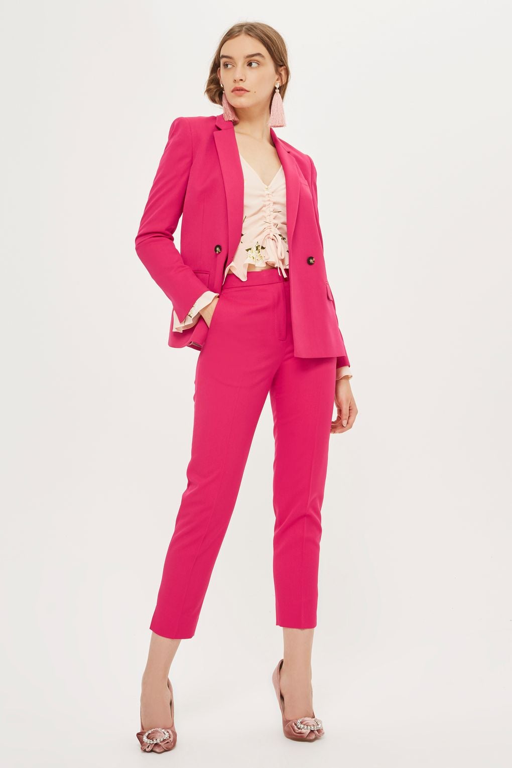 TREND ALERT Cropped Cigarette Pant Suits  South India Fashion