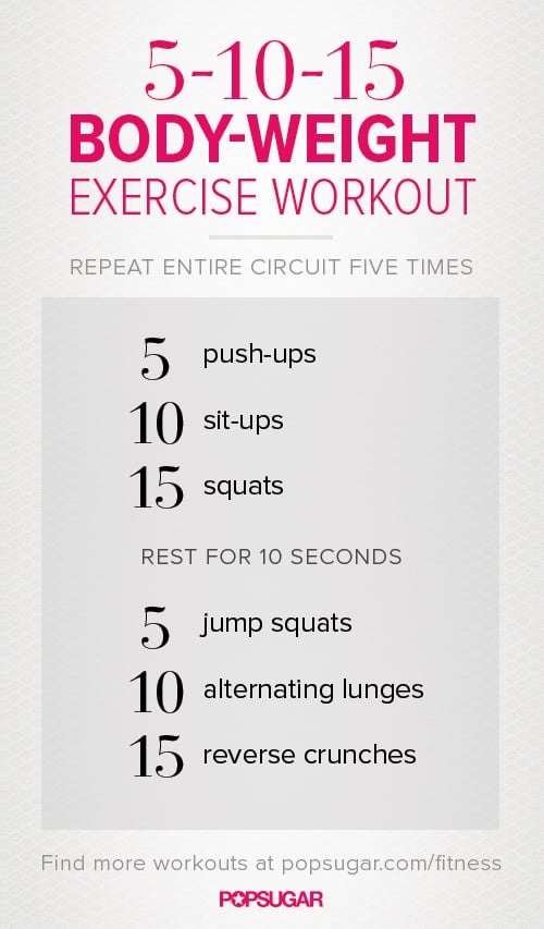 Printable Bodyweight Workouts | POPSUGAR Fitness UK