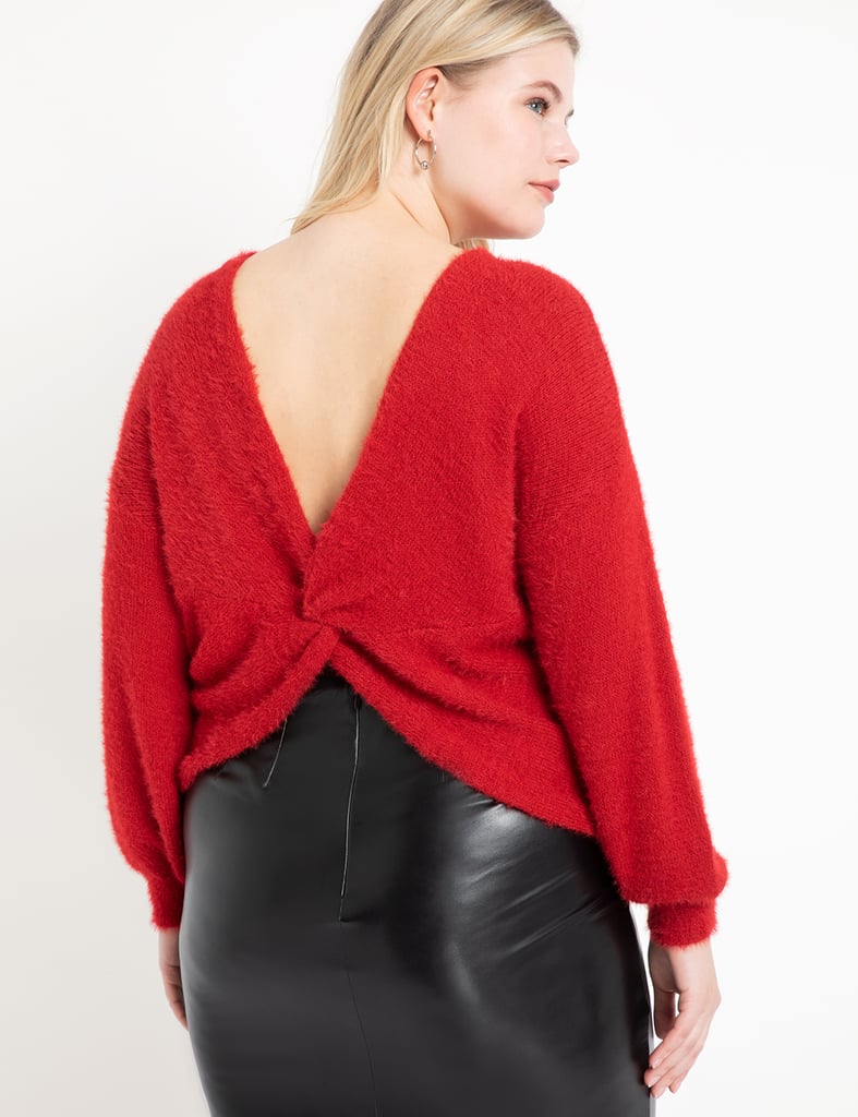 Eloquii Twist Back Sweater