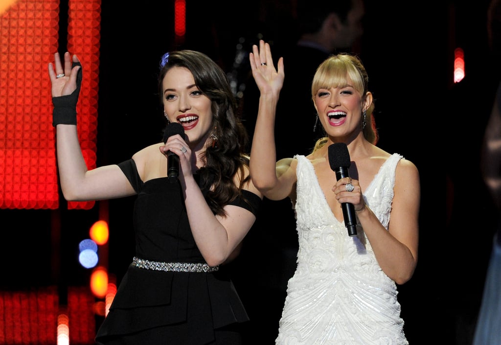 Kat Dennings and Beth Behrs at People's Choice Awards 2014