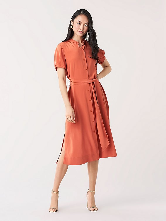 DVF Addilyn Silk Crepe de Chine Shirtdress