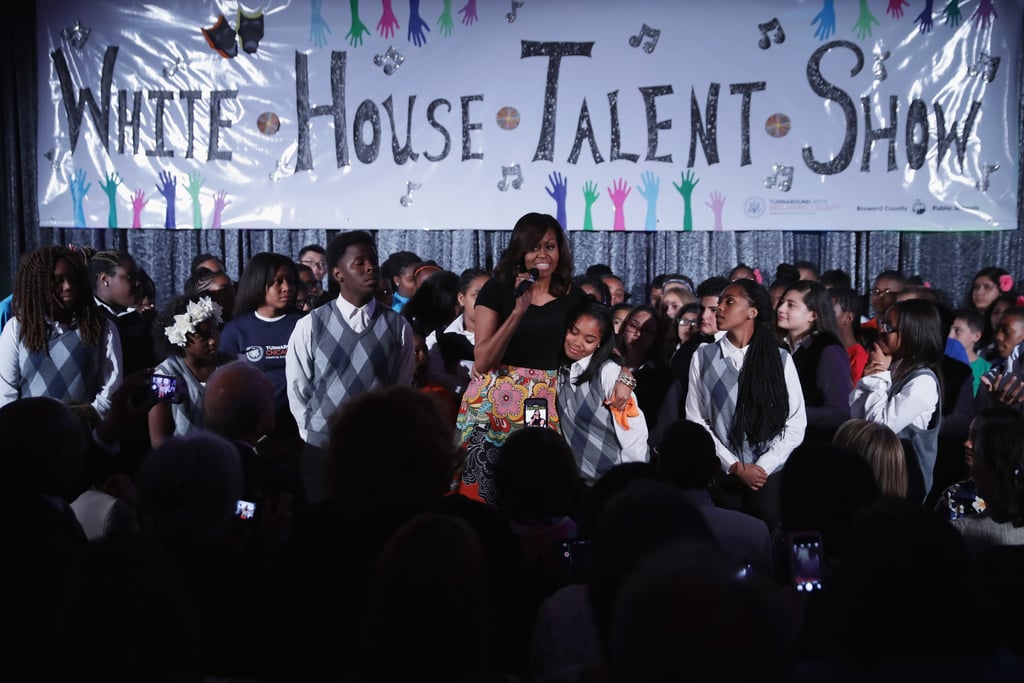Michelle Obama With Kids at White House Talent Show 2016