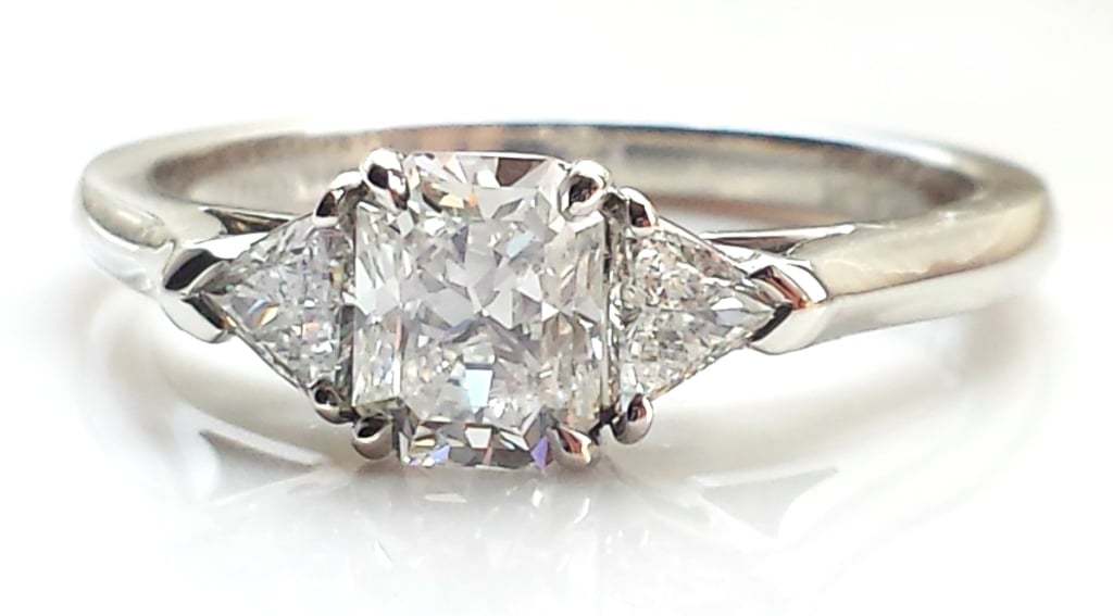 Tiffany & Co. Lucida & Trillion Cut Diamond Engagement Ring Vogue