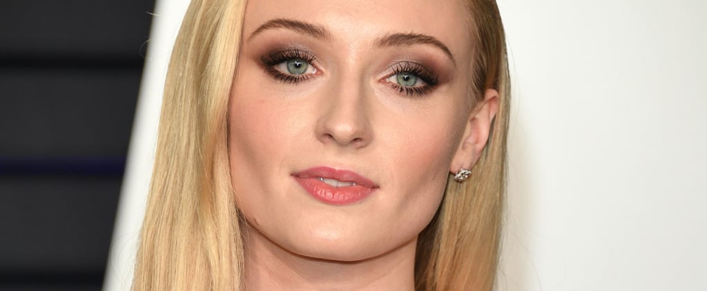 Sophie Turner Blue Eyeliner March 2019
