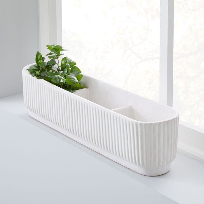 Fluted Indoor/Outdoor Windowsill  Planter