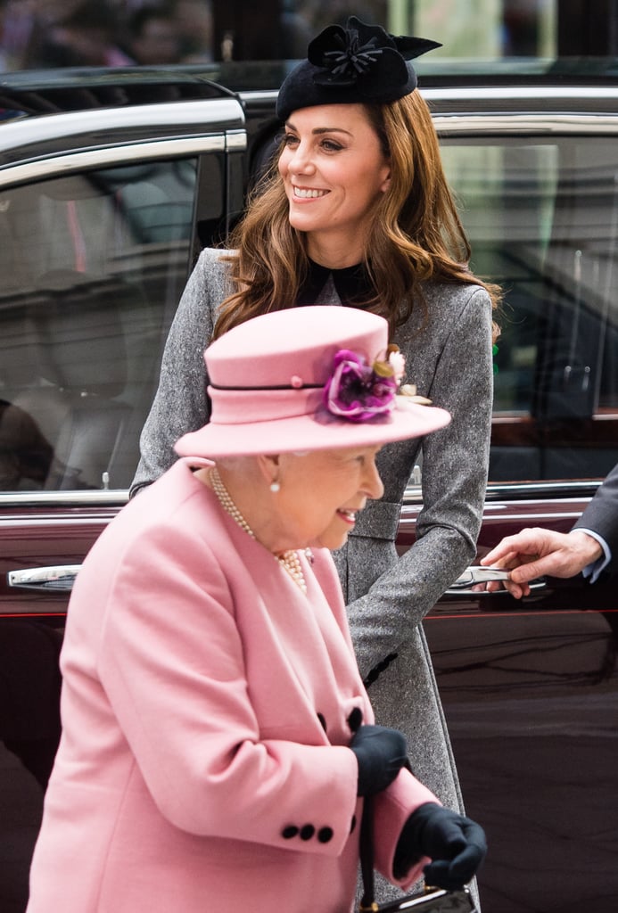 Kate Middleton Grey Coat Dress March 2019