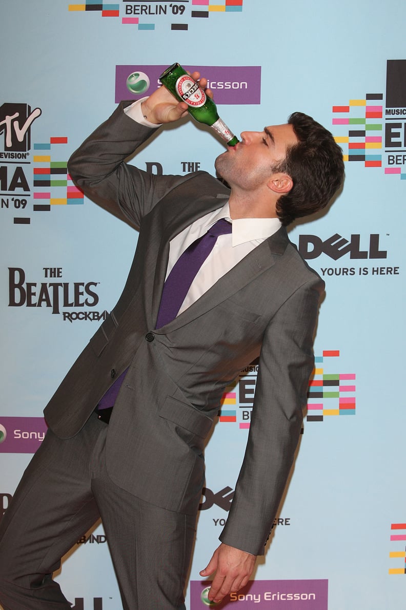 When He Chugged a Drink on the Red Carpet
