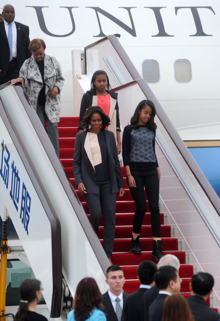 Michelle, her mother, and her two daughters were greeted when they arrived in Chengdu.