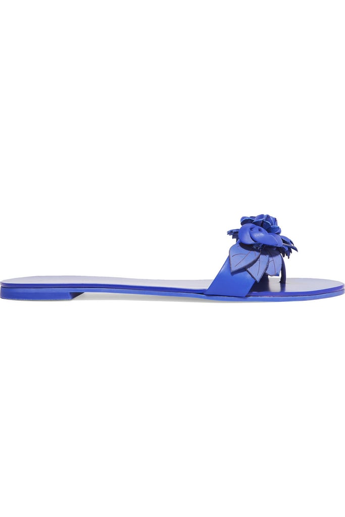 Sophia Webster Lilico Appliquéd Leather Slides ($295)