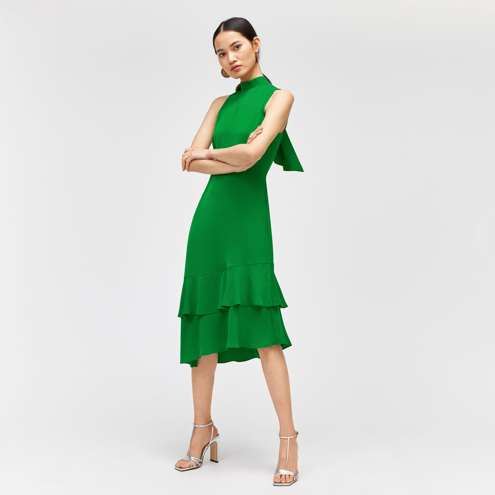 warehouse green dress