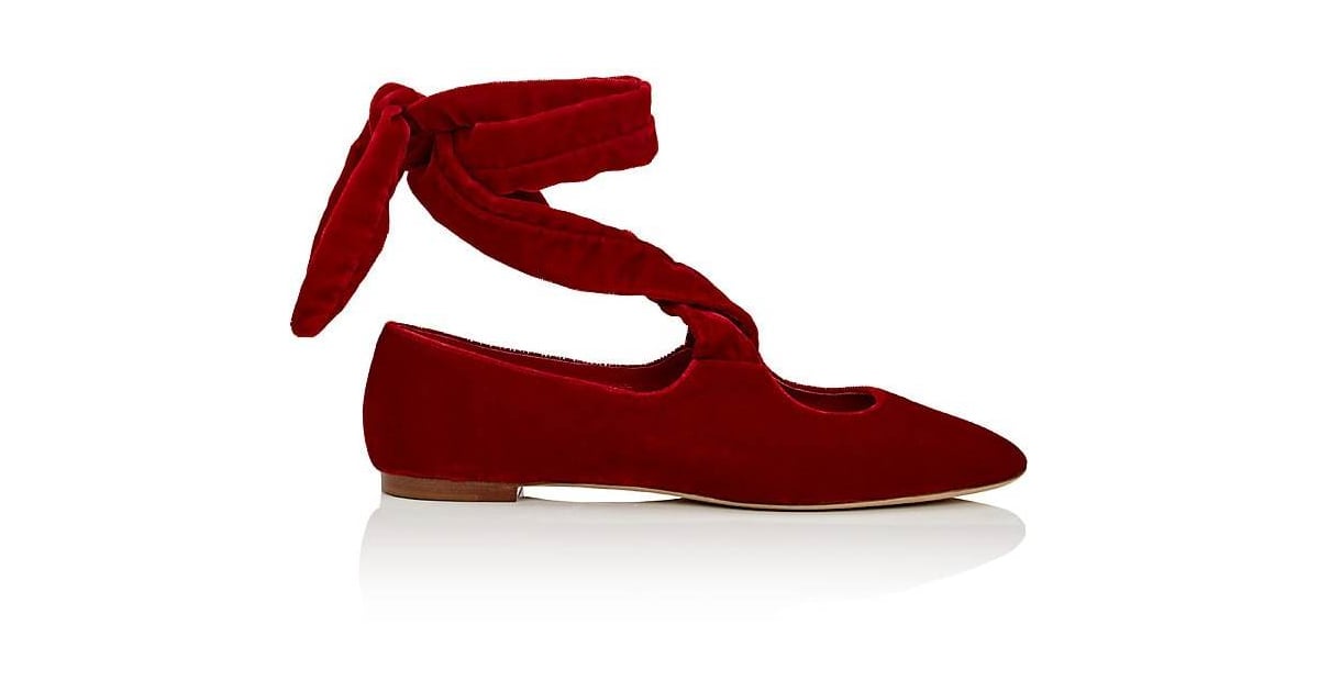 the row velvet flats