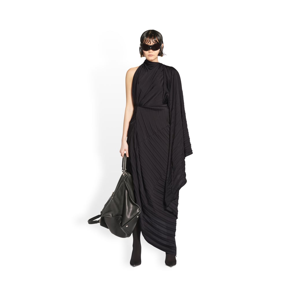 Balenciaga Asymmetric Pleated Dress