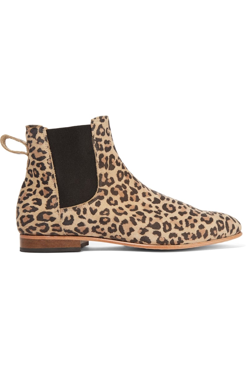 Dieppa Restrepo Troy Leopard-Print Suede Ankle Boots