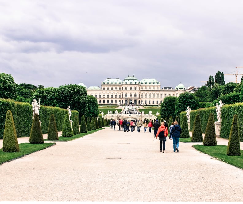 The stunning Belvedere Palace.