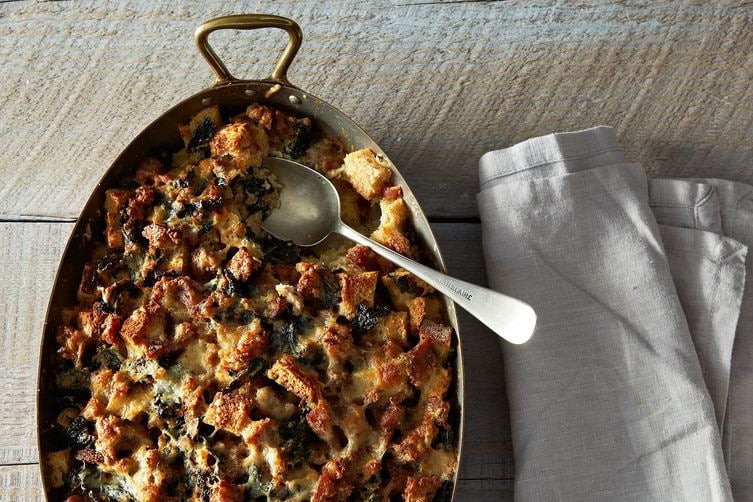 Strata With Sausage and Greens by Merrill Stubbs