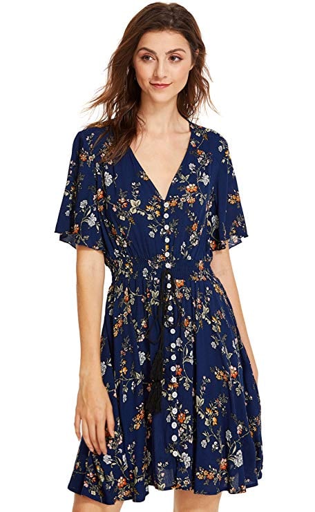 Milumia Boho Button Up Dress