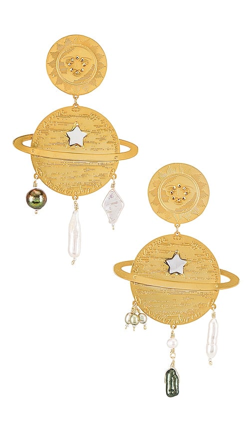 Mercedes Salazar Saturn & Sun Earrings