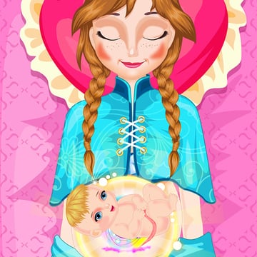 Frozen's Anna Gving Birth App