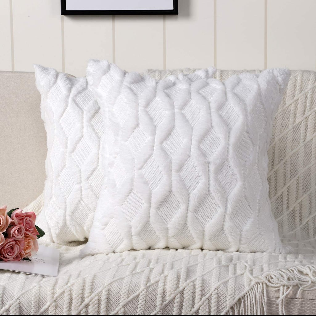 Madizz Pack of 2 Soft Plush Short Wool Velvet Decorative Throw Pillow Covers
