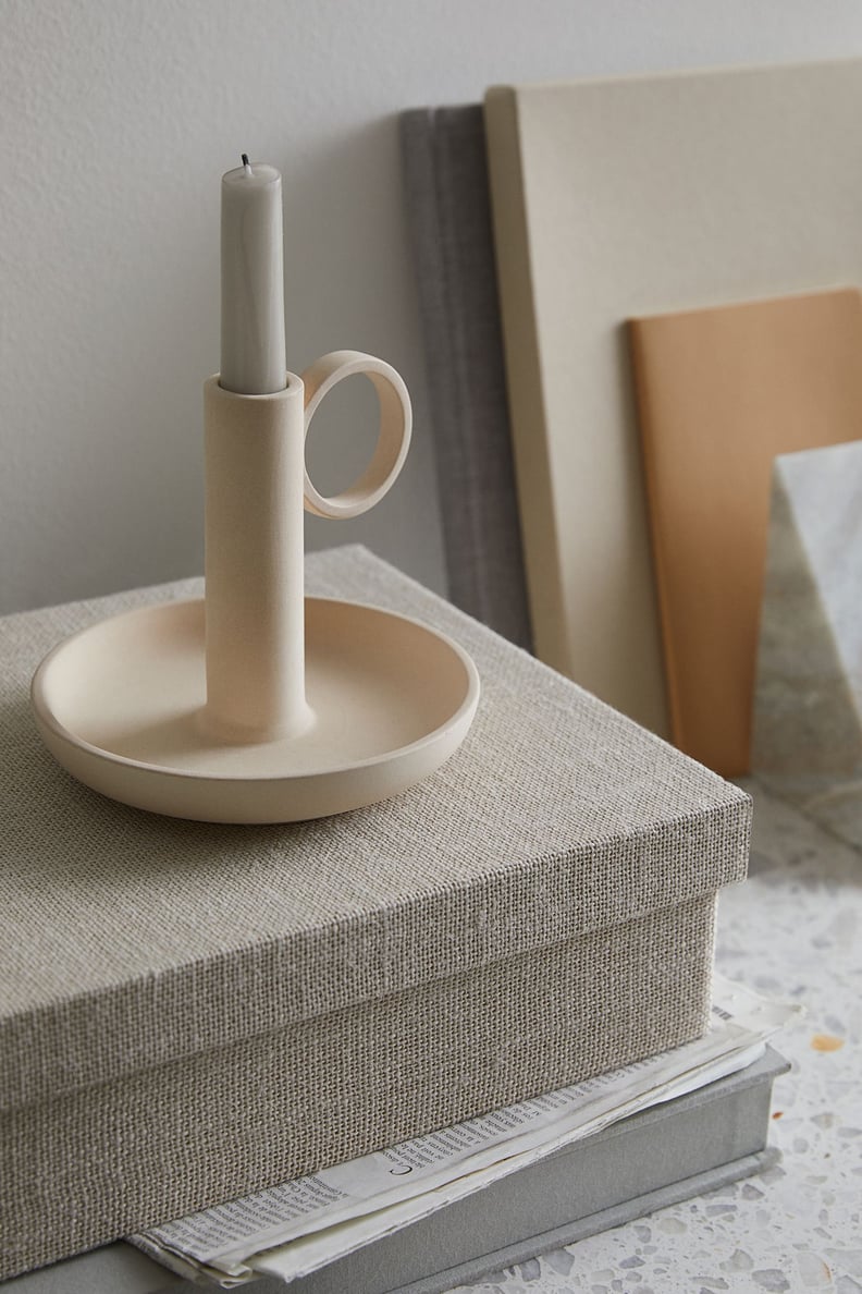 A Neutral Candleholder: H&M Stoneware Candlestick