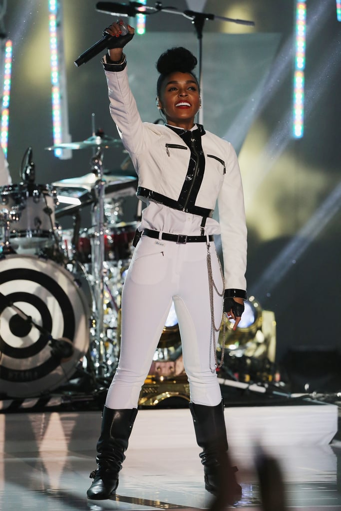 On Tuesday, Janelle Monáe performed at VH1's Super Bowl Blitz concert.