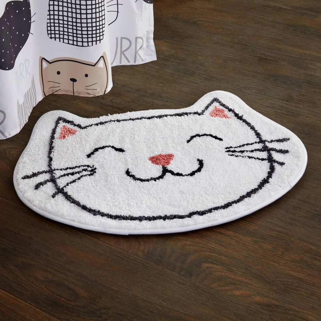 SKL Home Pet Play Cat Bath Rug in White/Pink