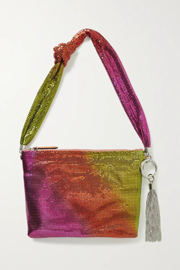 Jimmy Choo Callie Tasseled Degradé Chainmail Shoulder Bag