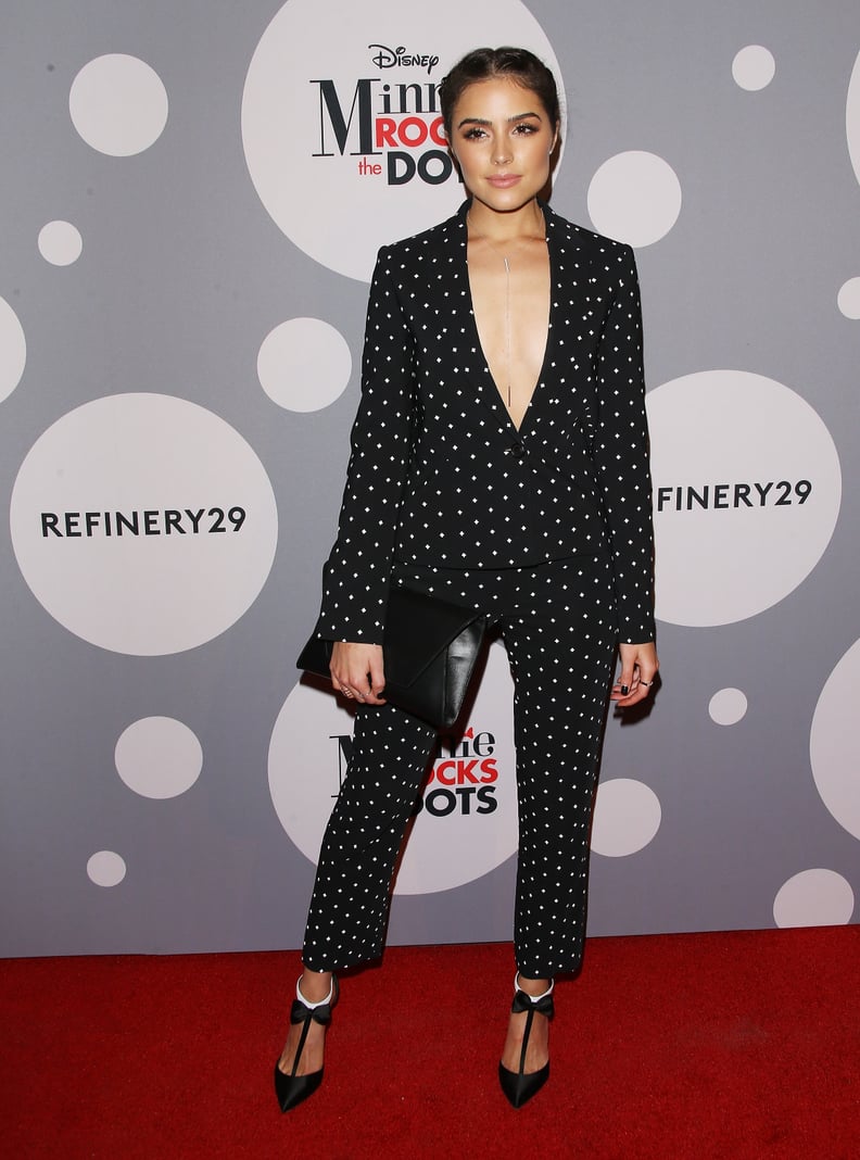 She Has a Thing For Suits, Whether It's a Polka-Dot Piece . . .