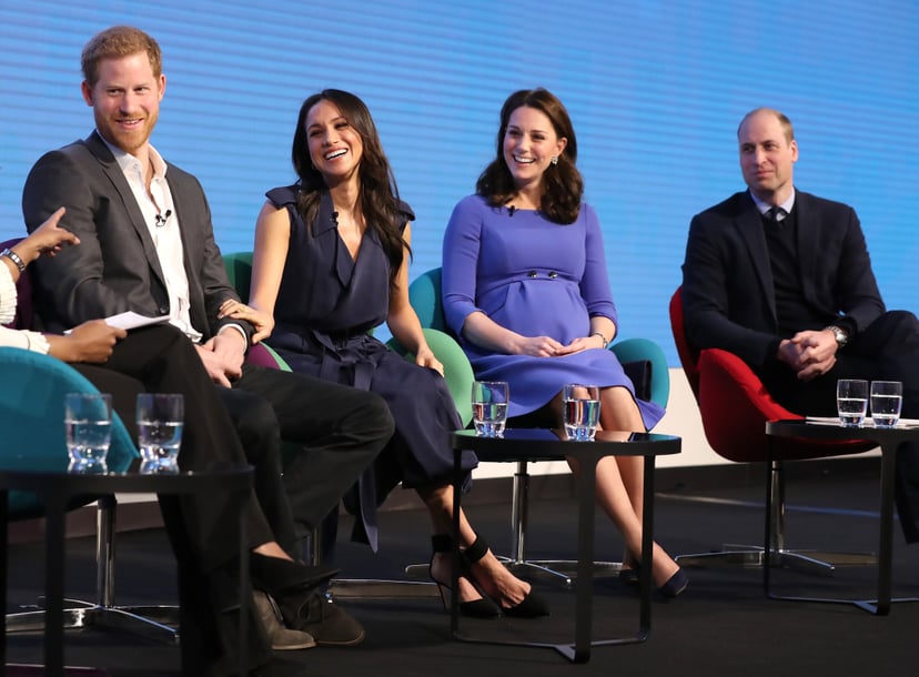 LONDON, ENGLAND - FEBRUARY 28:  Prince Harry, Meghan Markle, Catherine, Duchess of Cambridge and Prince William, Duke of Cambridge attend the first annual Royal Foundation Forum held at Aviva on February 28, 2018 in London, England. Under the theme 'Makin
