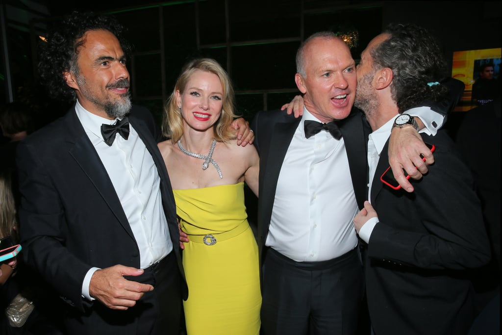 Director Alejandro González Iñárritu met up with Naomi Watts and Michael Keaton during the show.