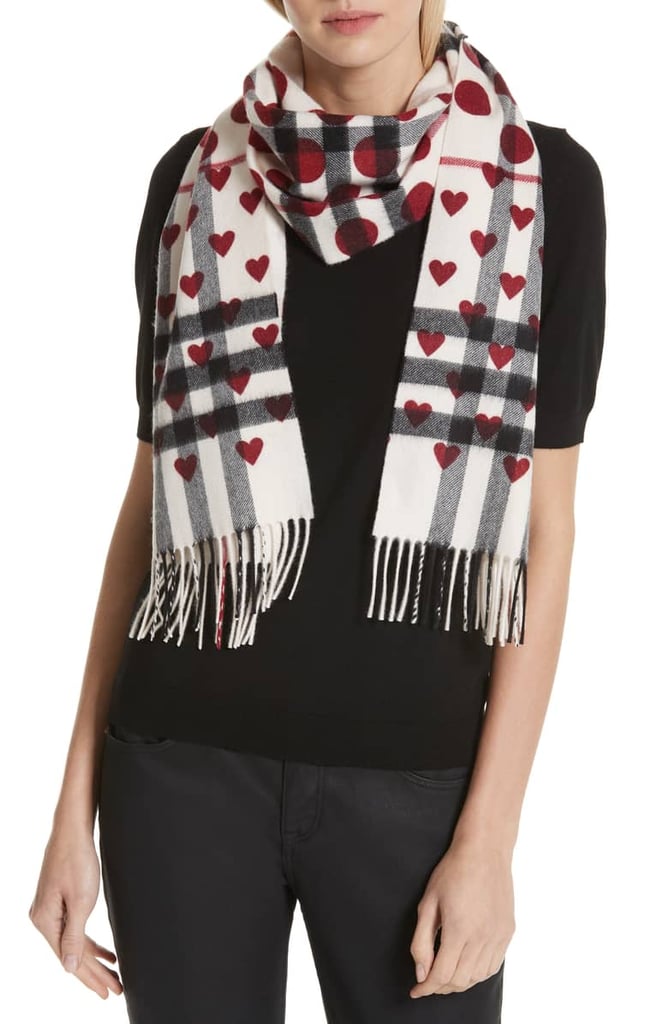 burberry heart check scarf