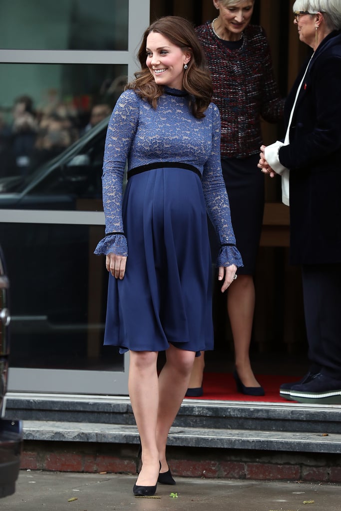 During a royal outing in March, Kate recycled the lace Séraphine dress ($224) that she had first worn on the royal tour of Norway.
