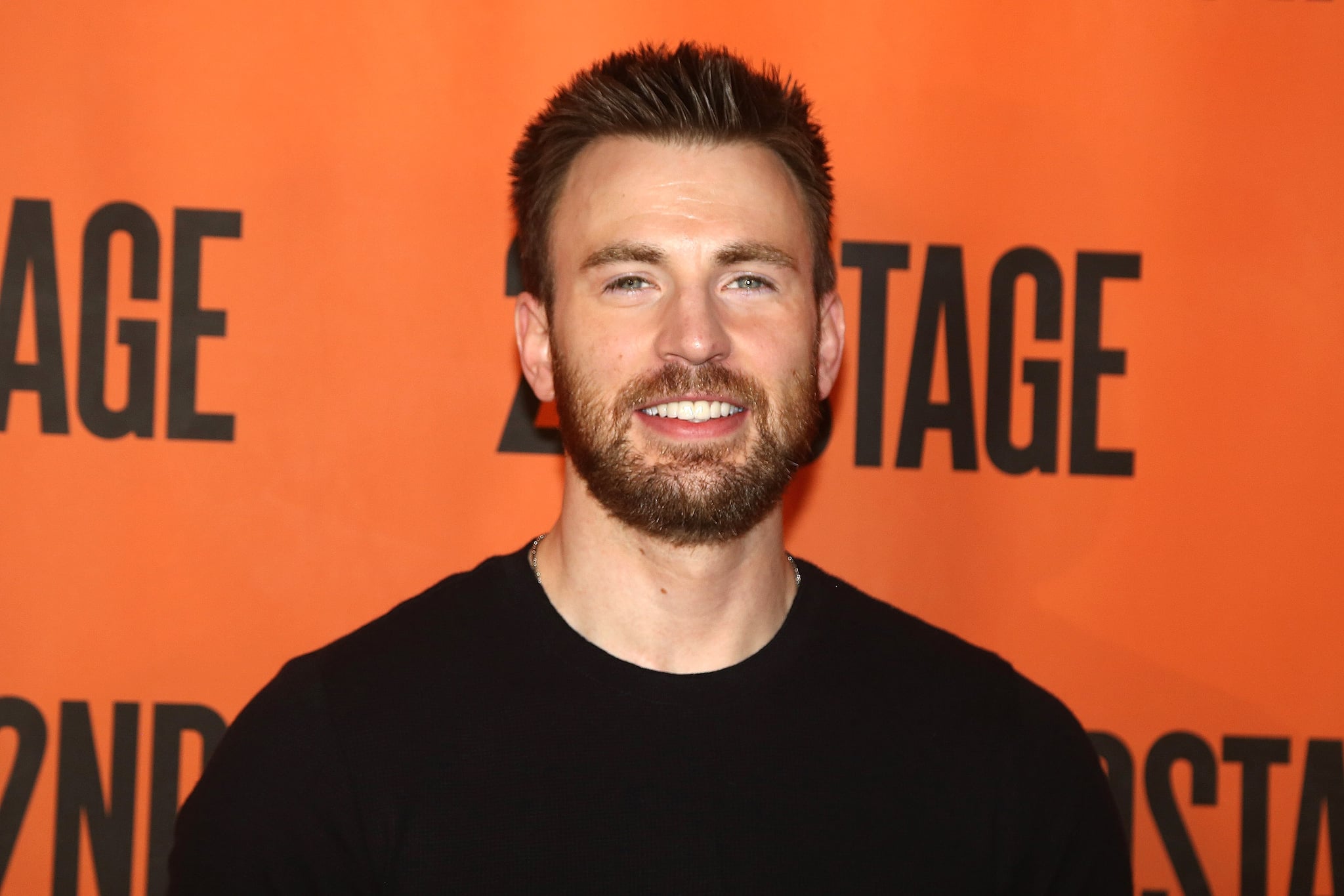 NEW YORK, NY - FEBRUARY 16:  Chris Evans poses at the new broadway play 