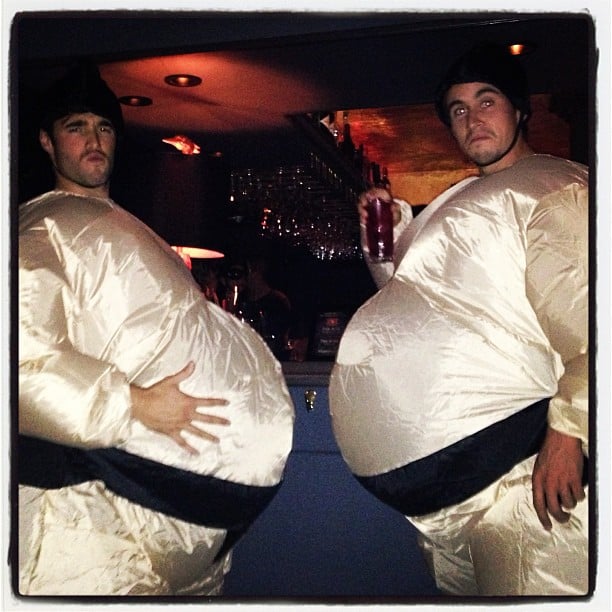 Josh Bowman rocked a sumo-wrestler suit for Halloween.
Source: Instagram user marcmalkin