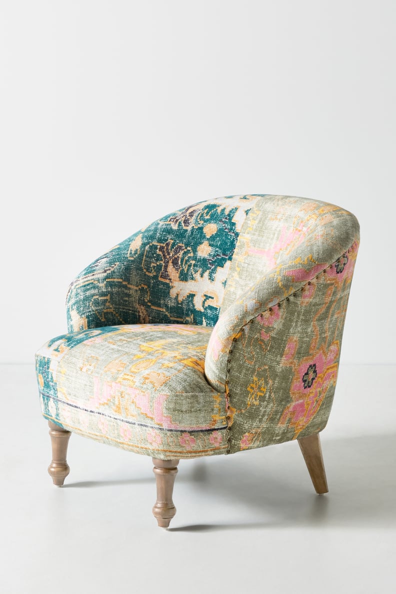 Rug-Printed Accent Chair
