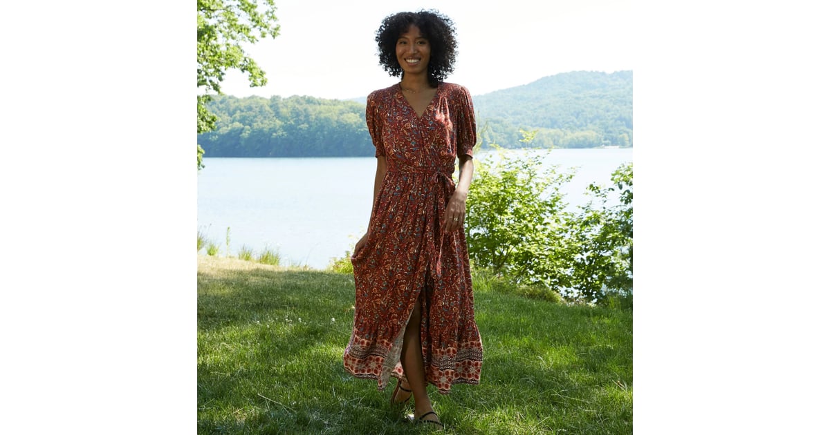 Knox Rose Paisley Print Puff Short Sleeve Wrap Dress The Best Dresses