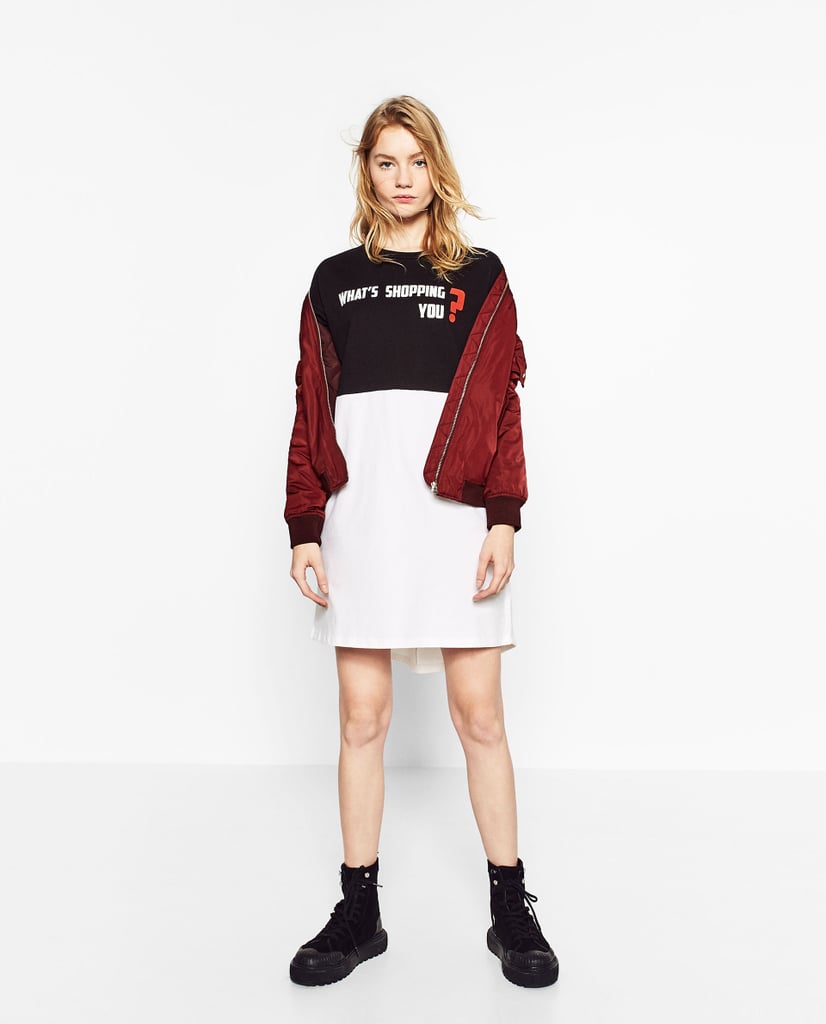 Zara Contrasting Sweatshirt Dress ($9, originally $26)