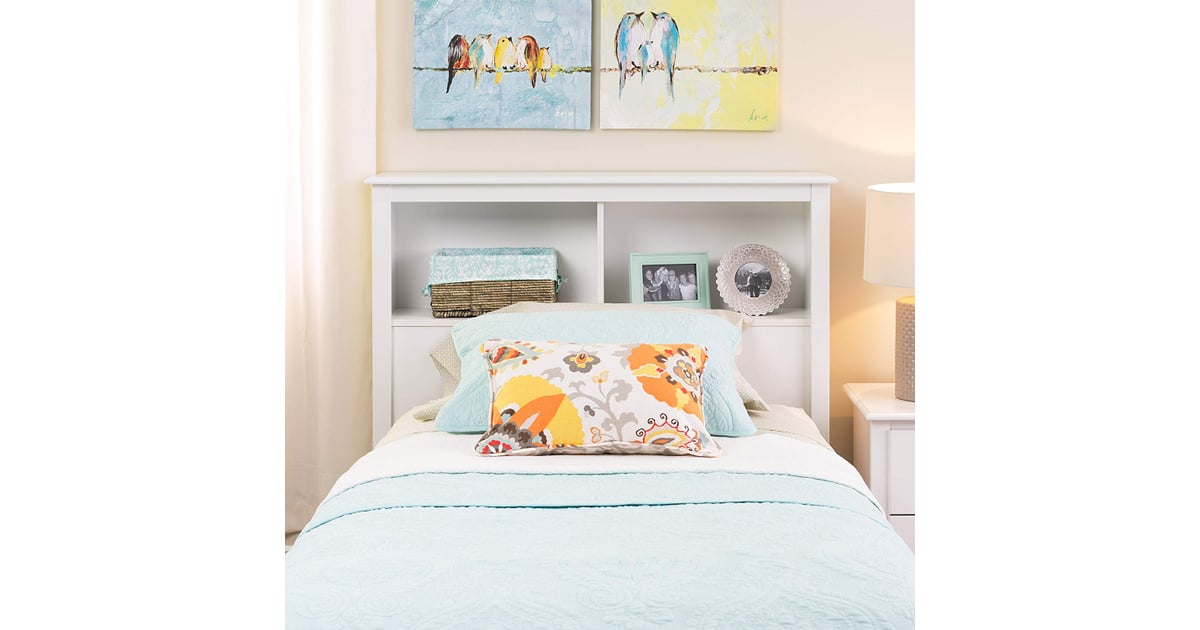 Prepac Monterey White Twin Storage Headboard Best SpaceSaving Dorm