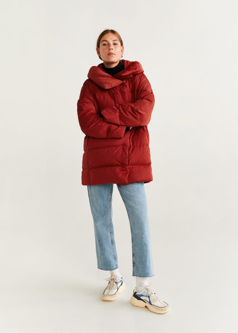 Mango Hood Quilted Coat