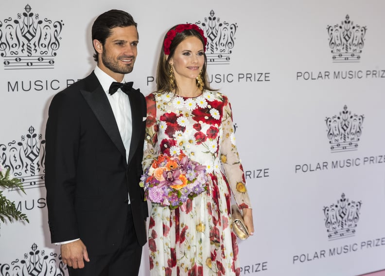 STOCKHOLM, SWEDEN - JUNE 11: Prince Carl Philip of Sweden and Princess Sofia of Sweden pose on the red carpet during the 2019 Polar Music Prize award ceremony  on June 11, 2019 in Stockholm, Sweden. (Photo by Michael Campanella/Getty Images)