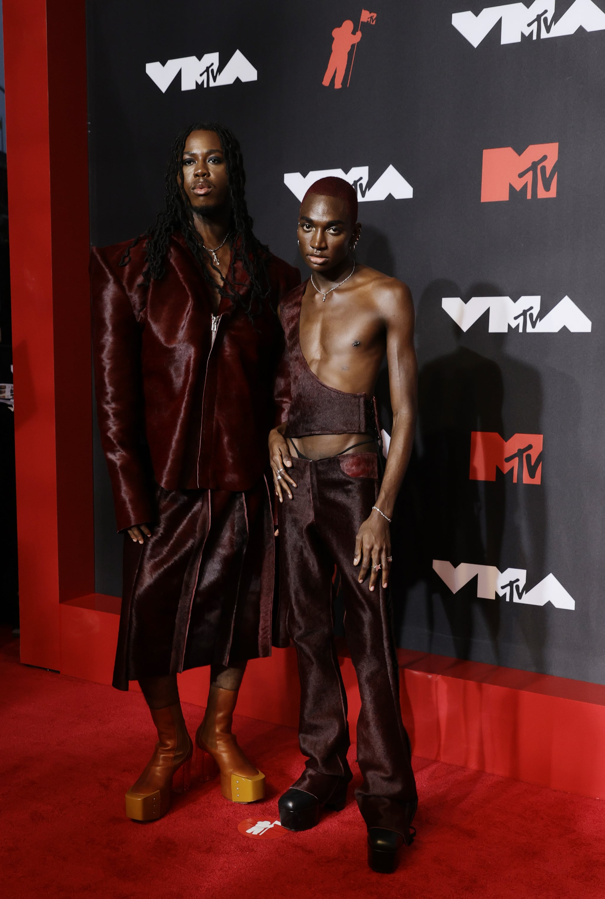 Denzel Dion and Rickey Thompson at the 2021 MTV VMAs