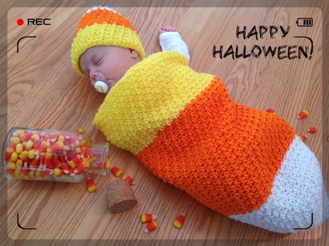 crochet baby candy corn costume pattern