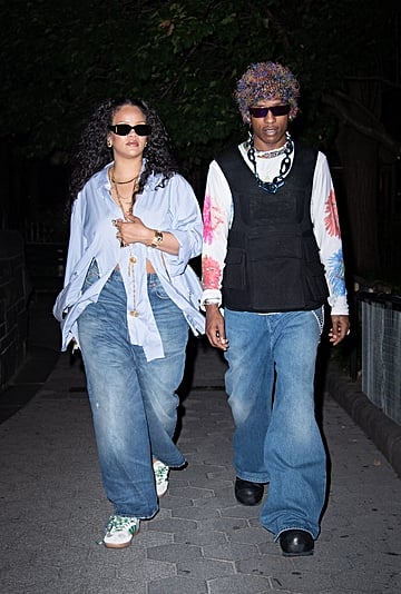 Rihanna and A$AP Rocky Take a Morning Stroll in Baggy Jeans