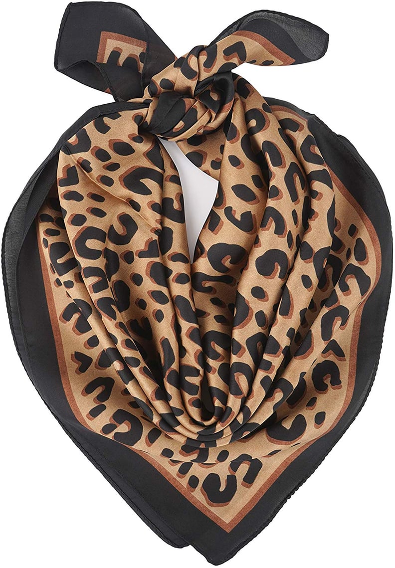 Your Smile Satin Leopard Scarf