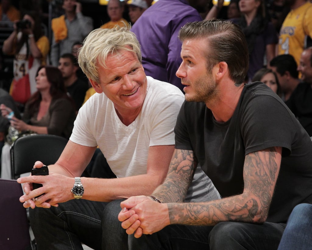 Pictures of Gordon Ramsay and David Beckham