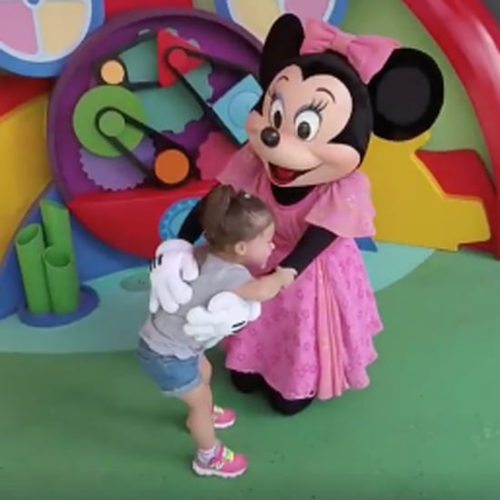 Little Girl Meeting Minnie Mouse Dance