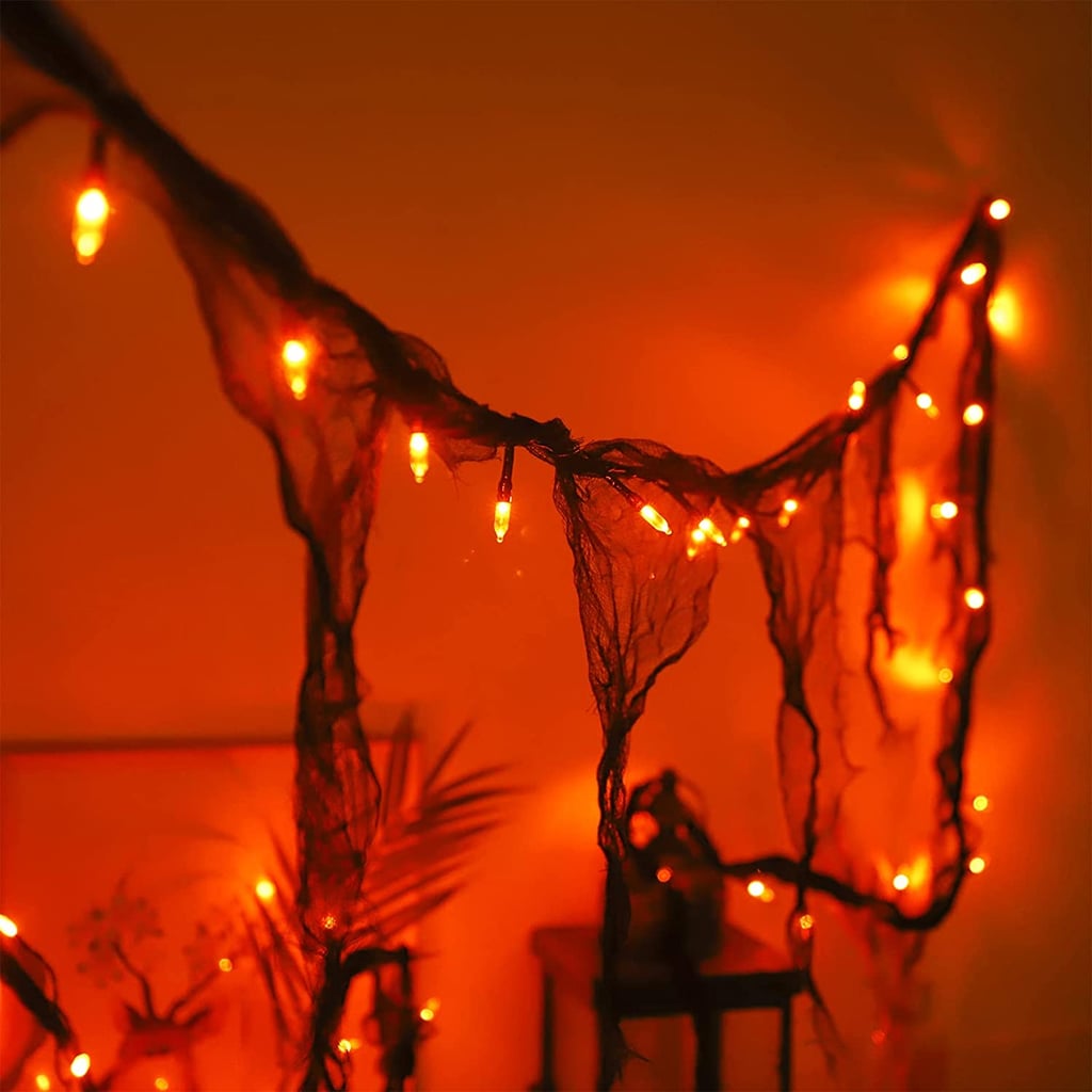 Malgero Orange String Lights With Black Gauze