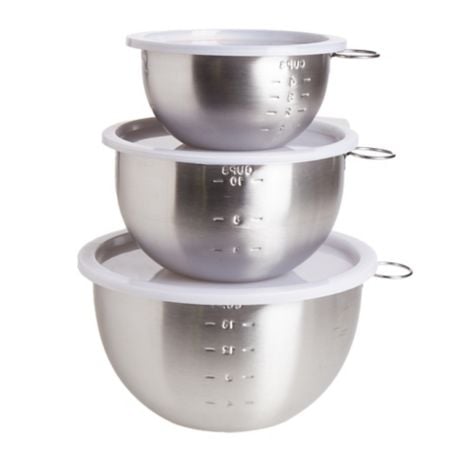 Simply Essential Stainless Steel Mixing Bowls with Lids